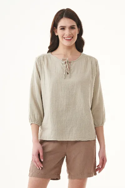 ORGANICATION ORGANICATION Damen vegan Bluse Tint Grün