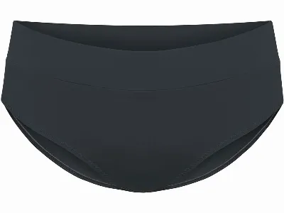 Bleed bleed Damen-Bikini-Hose, hoch geschnitten, schwarz,