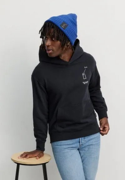 recolution Herren Hoodie aus Bio-Baumwolle - OLIVE GEISTERFAHRER - recolution