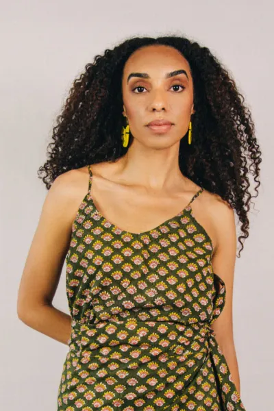 el.résidu el.résidu Damen vegan Top Priyanka Grün