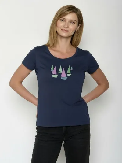 GreenBomb GREENBOMB Fleet Loves - Sportliches T-Shirt aus Bio-Baumwolle / hochwertiger Print / GOTS / Fair & Vegan