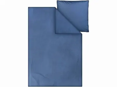 MELA MELA Bio-Bettwäsche 'MAJULI' aus Perkal, 2-tlg., 135 x 200/80 x 80 cm, blau