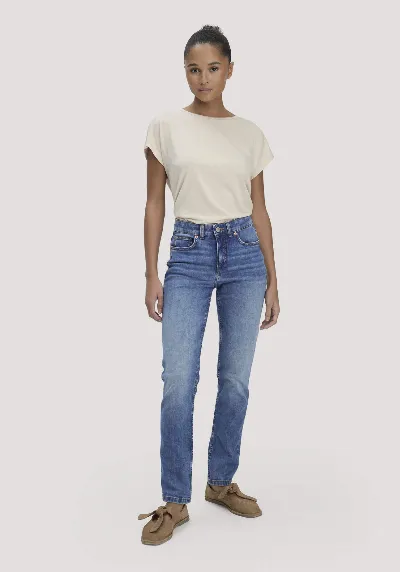 hessnatur hessnatur Damen Jeans LEA Slim aus Bio-Denim - blau