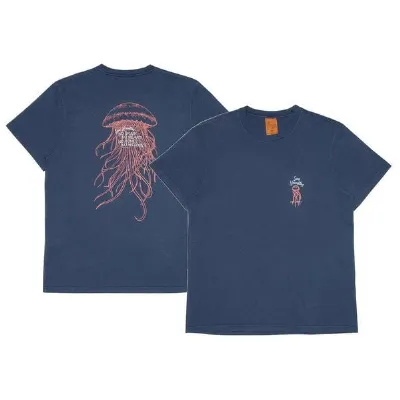 Nudie Jeans Nudie Jeans Herren T-Shirt Roy Sea Noodles - Dark Blue