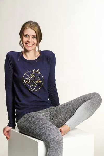 YogiLiebe Yoga Damen Longsleeve YogiLiebe Bio-Baumwolle
