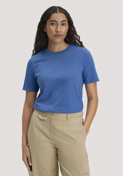 hessnatur hessnatur Damen Heavy T-Shirt Relaxed aus Bio-Baumwolle - blau