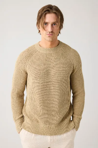 KnowledgeCotton Apparel KnowledgeCotton Apparel Herren vegan Strickpullover Raglan Twill