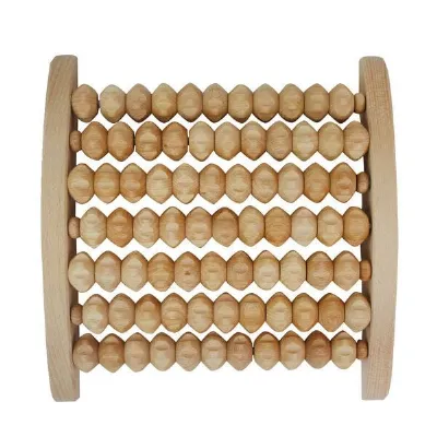 Mitienda Shop Mitienda Shop Fußmassagegerät aus Holz mit Rollen, symmetrisch