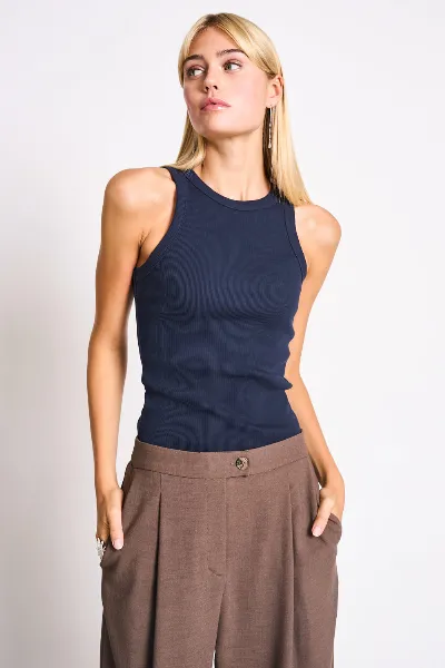 JAN N JUNE JAN 'N JUNE Damen vegan Tank Top Porto Nightfall Blau