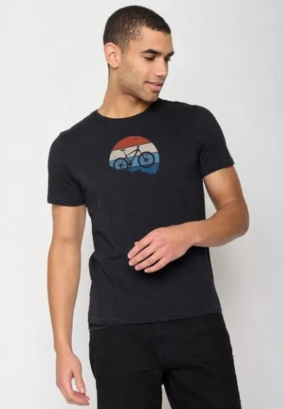GreenBomb GREENBOMB Bike Winter Spice - Lässiges T-Shirt aus Bio-Baumwolle / hochwertiger Print / GOTS / Fair & Vegan