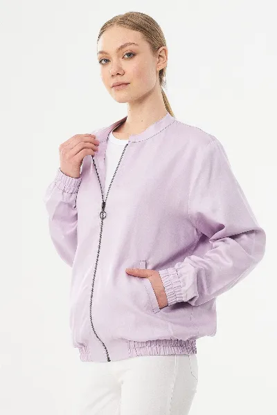 ORGANICATION ORGANICATION Damen vegan Bomberjacke Lavendel