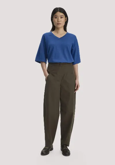 hessnatur hessnatur Damen Barrel-Leg Hose Relaxed aus TENCEL™ Lyocell mit Bio-Baumwolle - grün