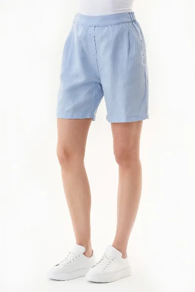 ORGANICATION ORGANICATION Damen vegan Kurze Hose Indigoblau