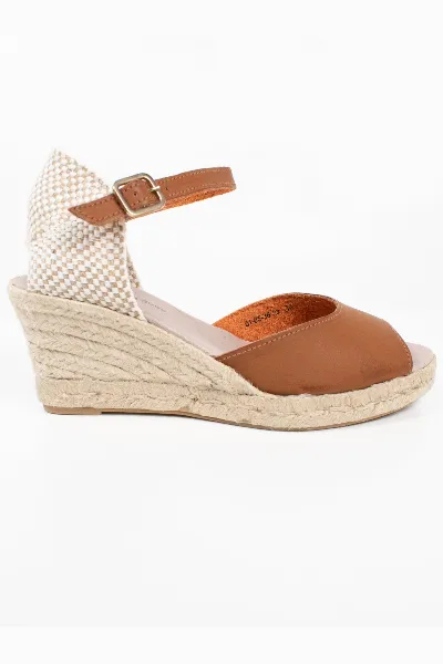 Will's Vegan Store Will's Vegan Store Damen vegan Wedges Espadrille Tan Canvas