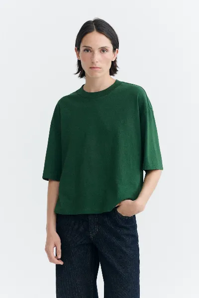 thinking mu Thinking MU Damen vegan T-Shirt Lena Oversize Dunkel