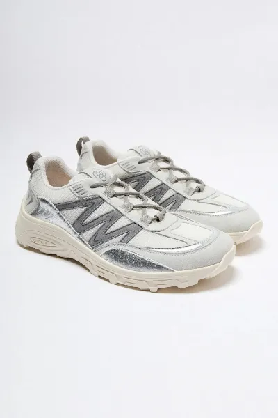 Clotsy Clotsy Damen vegan Sneaker Gia Silber Grau