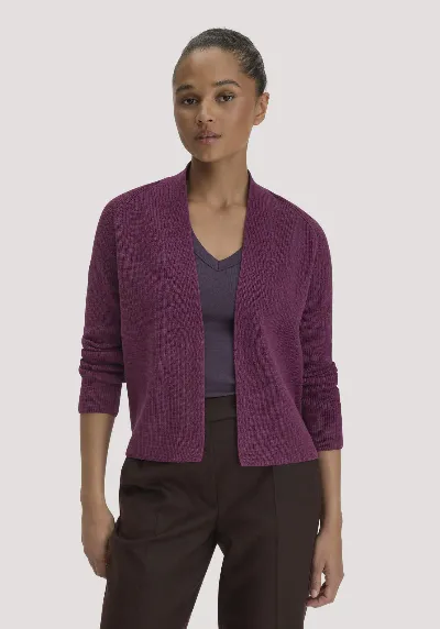 hessnatur hessnatur Damen Strick Jacke Regular aus Bio-Baumwolle - rot
