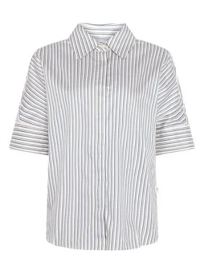 KnowledgeCotton Apparel KnowledgeCotton Apparel Satinbluse mit kurzen Ärmeln ISLET aus Bio-Baumwolle
