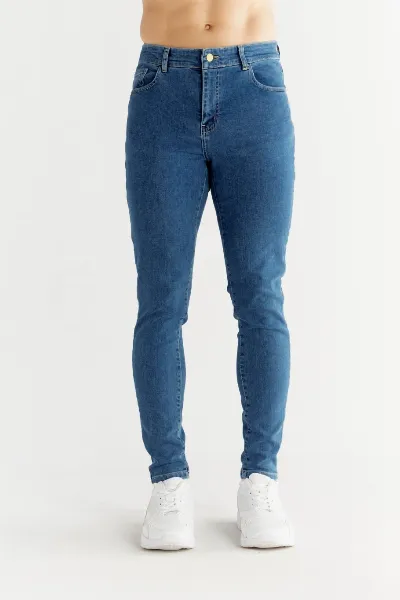 Evermind Evermind Herren vegan Jeans Skinny Fit Saphir