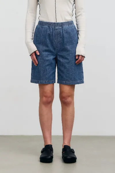 Rotholz Rotholz Damen vegan Shorts Denim Weit Blau