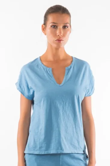 RAVENS VIEW IBIZA RAVENS VIEW IBIZA Damen vegan T-Shirt Hera Faded Denim