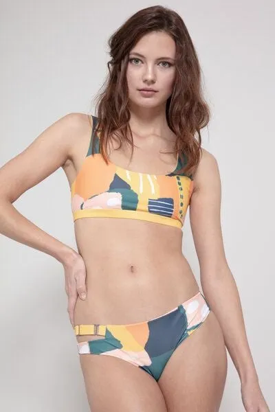 boochen boochen Reversible Surf bikini Caparica 2P Bottom - Painting/Little Dolphin