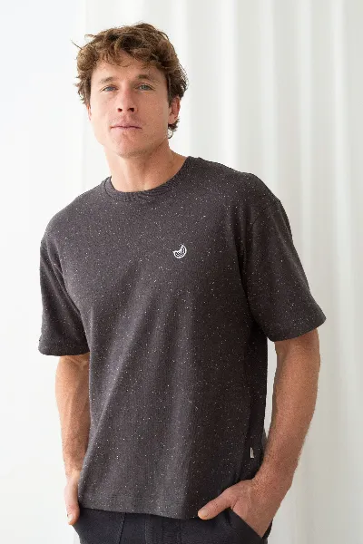 TWOTHIRDS TWOTHIRDS Herren vegan T-Shirt George Bay Dark Sand Neps