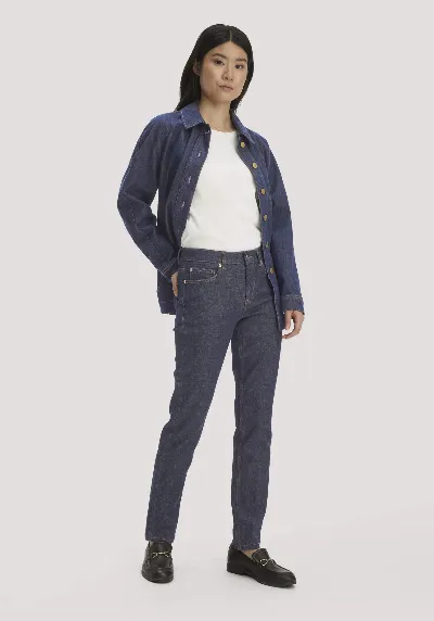 hessnatur hessnatur Damen Jeans LEA Slim aus Bio-Baumwolle mit recycelter Baumwolle - blau