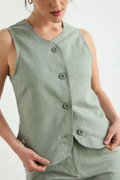 Clotsy Clotsy Damen vegan Weste Olga