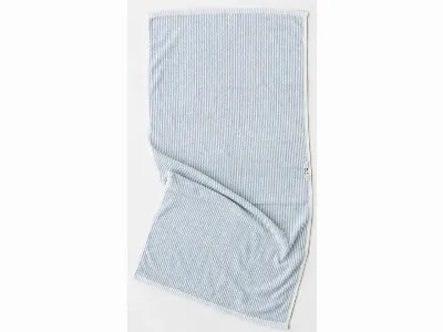MELA MELA Bio-Handtuch 'TANVI Stripes' 50x100 cm, aus Frottee, cloudy blue gestreift