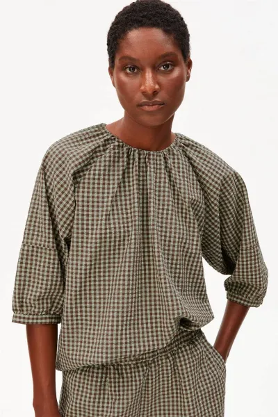 ARMEDANGELS ARMEDANGELS Damen vegan Bluse Vichy Seersucker