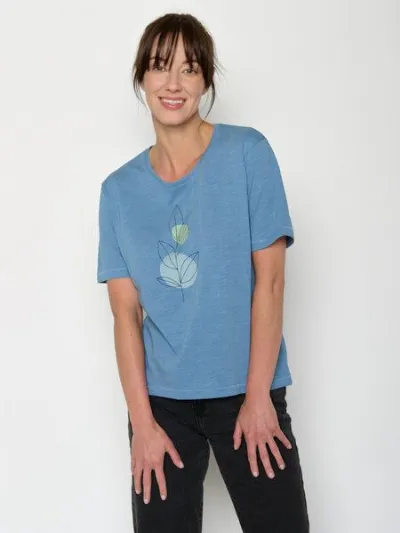 GreenBomb GREENBOMB Bloom Classic Nova - Kastiges T-Shirt aus Bio-Baumwolle / hochwertiger Print / GOTS / Fair & Vegan