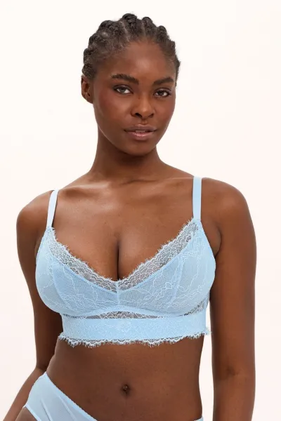 Understatement Understatement Damen vegan Bh Unterstützung Spitze Himmelblau