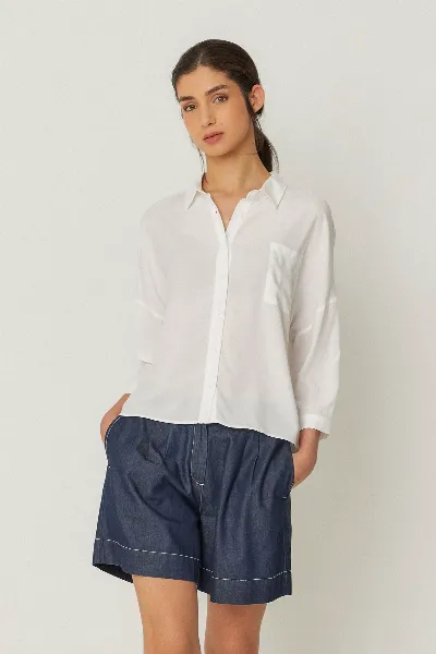 SKFK SKFK Damen vegan Shirt Morning White