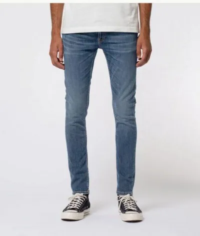 Nudie Jeans Nudie Jeans Bio-Denim Skinny Lin Dark Blue Navy