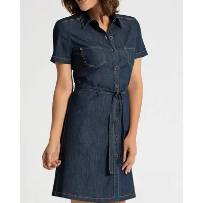 Feuervogl Feuervogl Shirtdress KAYSA Hemdblusenkleid aus LIGHT DENIM in classic blue
