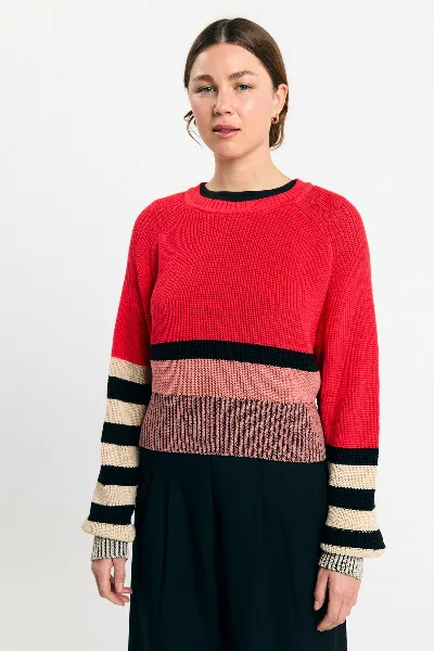 SUITE13LAB SUITE13LAB Damen vegan Pullover Nelas Stripes