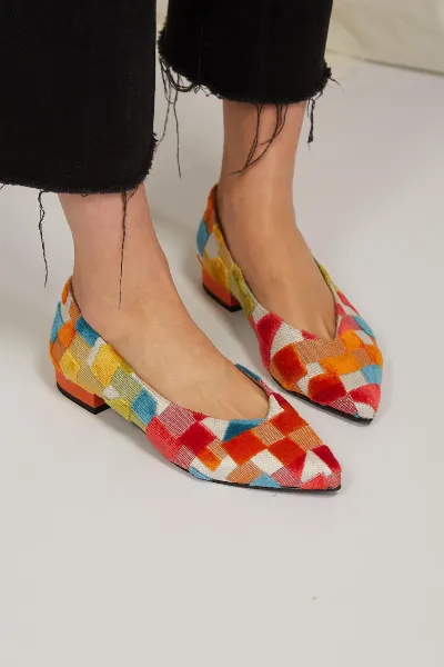 Momoc Momoc Damen vegan Ballerinas Frigiliana Multicolour