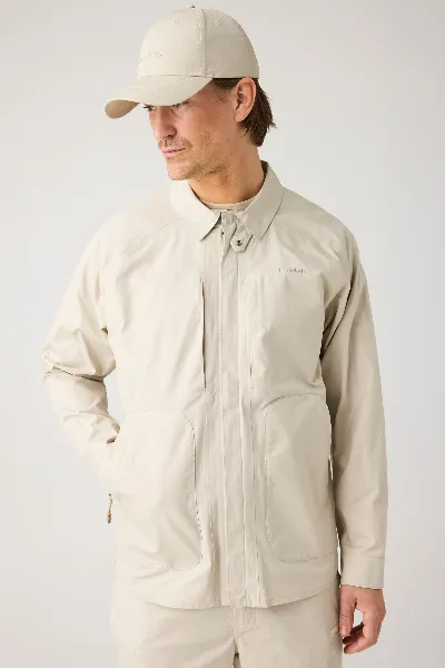 KnowledgeCotton Apparel KnowledgeCotton Apparel Herren vegan Jacke Vent Canvas 200 Light Feather Gray