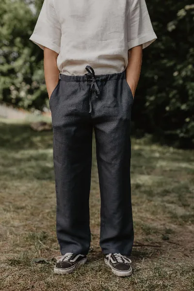 AmourLinen AmourLinen Herren vegan Hose Adonis Charcoal