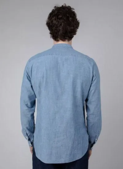 Brava Fabrics Brava Fabrics Denim Henley Shirt Indigo
