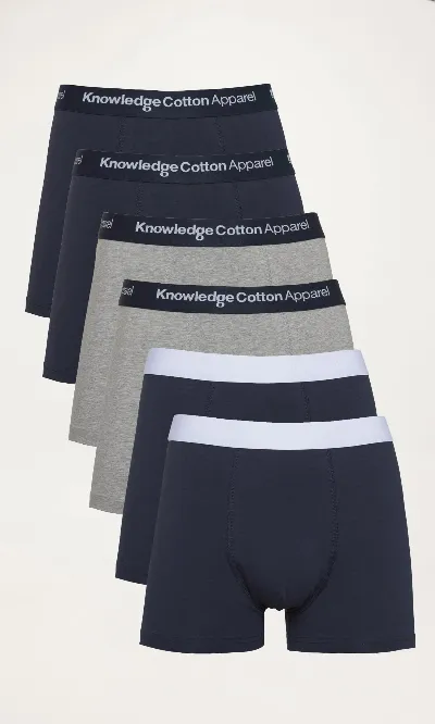 KnowledgeCotton Apparel KnowledgeCotton Apparel Herren vegan Multipack 6x Boxershorts Total Eclipse Navy