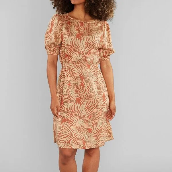 Dedicated DEDICATED Kleid Karlsborg - Palm Leaves