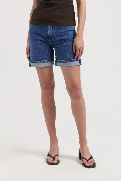 MUD Jeans MUD Jeans Damen vegan Shorts Mid Luna Stone Vintage Blau