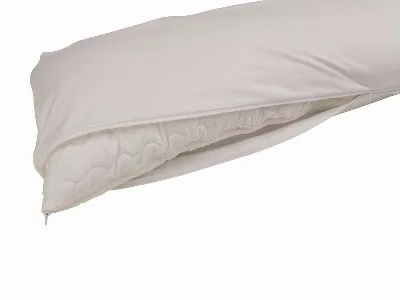  Bezug für Seitenschläferkissen 40 x 140 cm, aus Bio-Baumwolle, weiß