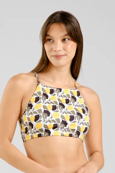 dedicated Bikini Top Orust Lemon Bricks Gelb