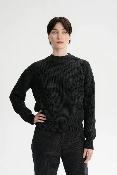 MELA MELA Damen vegan Rippenstrickpullover Manika