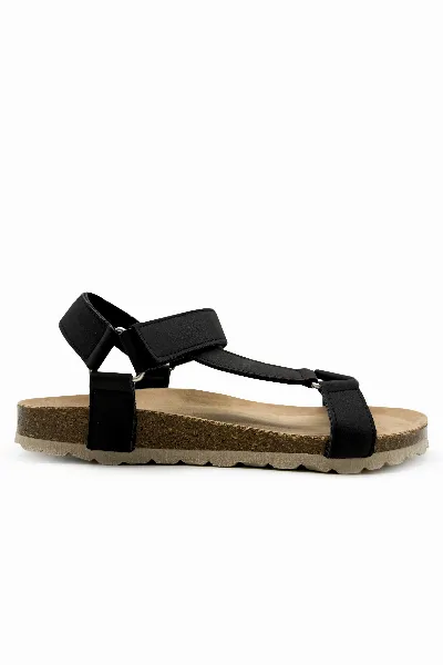 thies thies Herren vegan Sandalen Eco Bio Trek Obsidian Grau