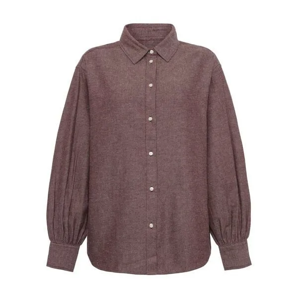 KnowledgeCotton Apparel KnowledgeCotton Apparel Flanellbluse aus Bio-Baumwolle ROC/GOTS/Vegan