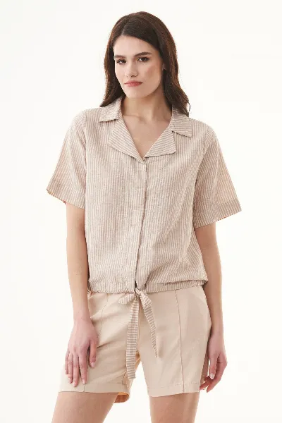ORGANICATION ORGANICATION Damen vegan Bluse Sand Ecru
